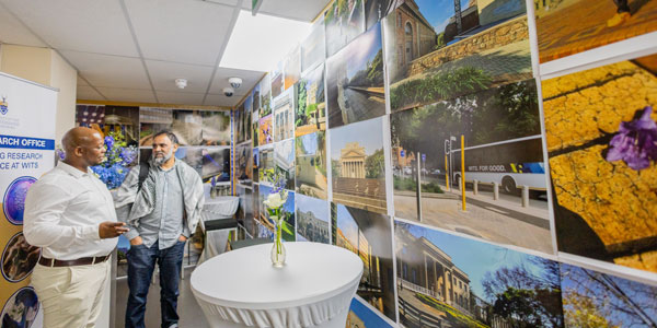 Postgrads photo display at launch of PG Hub